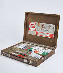 Tool - Artist's paint case, Mirka Mora paint case with paints and brushes, 13 April 2026