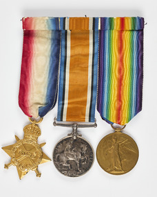 Medal - Military medals, Campaign Star, British War Medal and Victory Medal:  Gunner John Dudley Cullen, 1919