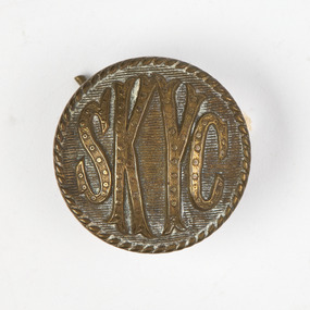 Badge - Membership badge, St Kilda Yacht Club button, 1884-1893