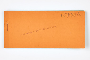 Administrative record - Raffle ticket book, St Kilda Patriotic Carnival raffle ticket book, 1941