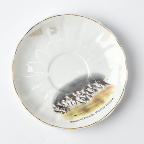 Souvenir - Saucer, Penguin Parade, Phillip Island, c1960s