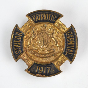 Memorabilia - Badge, St Kilda Patriotic Carnival 1917, 1917