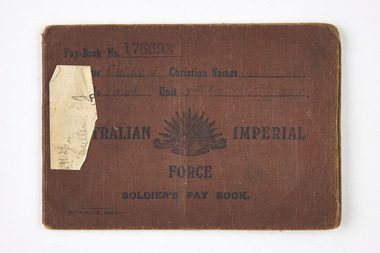 Administrative record - Pay book, Soldier's pay book, 1917