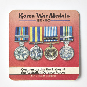 Memorabilia - Coaster, Korea War Medals 1950-1953, 1990s