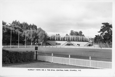 Photograph, Central Park Oval with the grandstand.  Murray Views No. 2