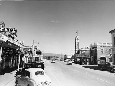 Photograph, Main Street Stawell looking West towards the Town Hall, on the right c 1960's