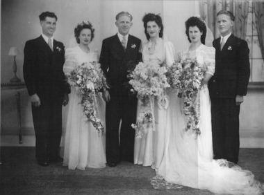 Photograph, Neil & Gorman Families Wedding Studio Photo c 1946