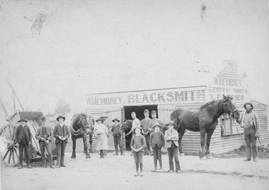 Photograph, Mr. W. Membrey's Blacksmith Shop in Patrick Street. Stawell c1800's