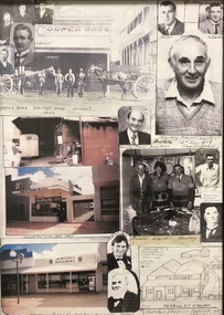 Photograph, Cooper/Newton Butchers Shop & Family Photo collage -- Coloured