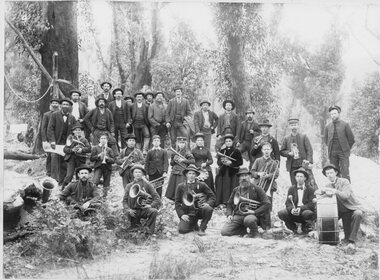 Photograph, Salvation Army Bandsmen and Women at Mt. William 1900