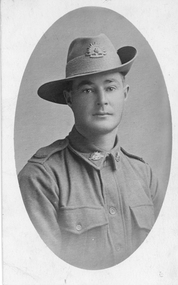 Photograph, Mr. William Gray A. I. F. Bandsman 1914 –1918 -- In Uniform - Studio Portrait