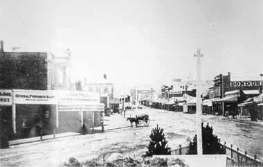 Photograph, Main Street looking East from Coffee Palace area 1880