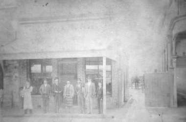 Photograph, Cooper Bros Butcher Shop in Main Street Stawell c1920