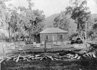 Photograph, Morgan Family Home at Dadswells Bridgewith Bee Hives