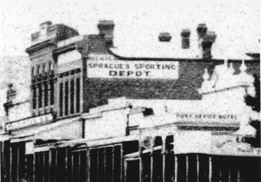 Document, Sprague Sporting shop in Main Street Stawell with the Sprague Trophy