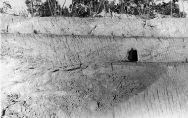 Photograph, Davis Open Cut Stawell showing the uncovered 19th Century shaft
