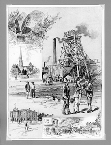Drawing, Early Stawell c 1880's -- Sketches