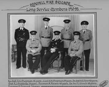 Photograph, Stawell Fire Brigade Long Service Members 1910 to 1955