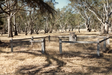 Photograph, Mokepilly Station Cemetery on Mokepilly property Mount William Creek -- Coloured