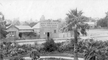 Photograph, John Stratton's Wool and Skin Store Commission Agent in Lower Main Street Stawell