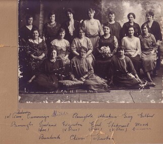 Photograph, First Ladies Football Committee Stawell 1925