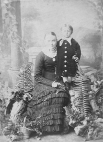 Photograph, Miss Louisa Vine nee Weir with her son Mr Richard Vine who was killed in France WW1 1918