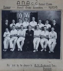 Photograph, "A.N.A." Cricket Club Team -- Premiers 1935-36