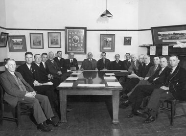Photograph, Stawell Athletic Club Members 1938 at the Mechanics Institute Stawell