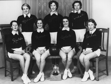 Photograph, Rockets "Basketball" Team --- Later known as Netball-- Premiers 1954