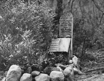 Photograph, Miss Agnes Folkes' Grave -- close to camping ground near Stony Creek in Halls Gap