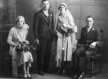 Photograph, Miss May Currie & Mr Norman Holloway's Wedding 1932