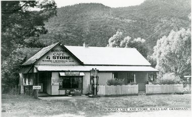 Photograph, Boronia Cafe and Store at Halls Gap -- Postcard