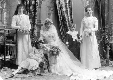 Photograph, Wedding Group of Unknown people -- Studio Portrait