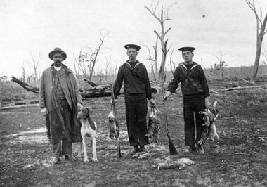 Photograph, “Yarram Park” Homestead in Willaura with Mr Kinsella hosting a visit by American Seamen c 1907