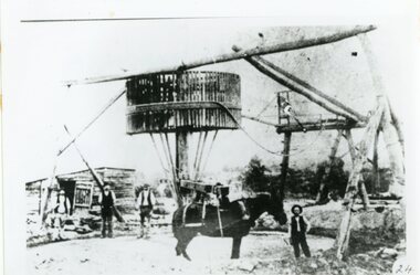 Photograph, Horse driven Mining Whim. c1860