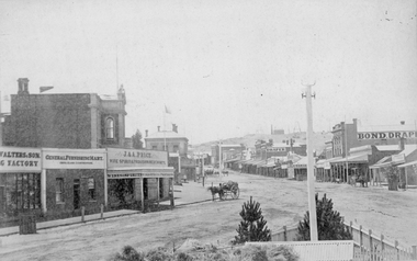 Photograph, Main Street Stawell looking East from the Present War Memorial site 1878