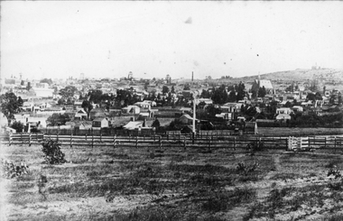 Photograph, Town & Big Hill from King Street area c1900