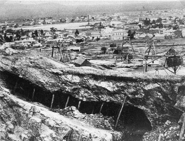 Photograph, Panorama of Mining Scene from Big Hill with the Open cut in foreground