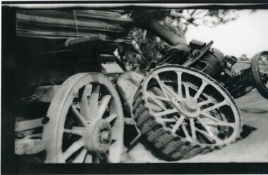 Photograph, Frampton’s Bridge in Joel Joel where the heavy tractor that Mr Slorach was driving broke through the wooden planks