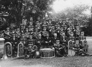Photograph, Stawell Brass Band 1912 -- possibly at Central Park