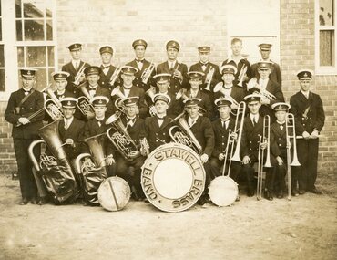 Photograph, Stawell Brass Band at the opening of the Stawell District Hospital 1934