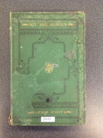 Book, Leion Hunt, Wit and Humour by Leigh Hunt, 1871