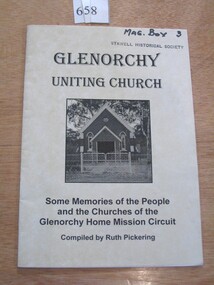 Book, Ruth Pickering, Glenorchy Uniting Church Compilied by Ruth Pickering, 1998