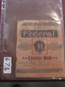 Book, Evelyn Hunt, The Federal Exercise Book by Evelyn Hunt, 1909
