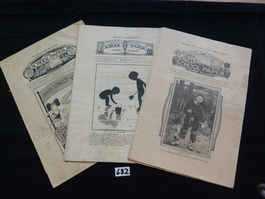 Book, Education Department of Victoria, School Paper 1931 & 1933 & 3 Supplements, 1930's