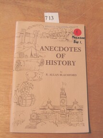 Book, R Allan Blachford, Anecdotes of History 1985 by Alan Blachford, 1985
