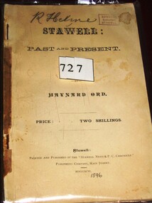 Book, Maynard Ord, Stawell Past and Present by Maynard Ord, 1896