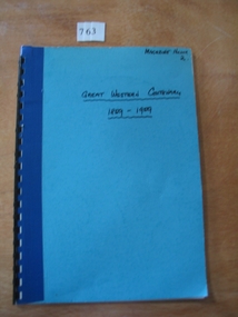 Book, Ararat Advertiser, Great Western Centenary Booklet 1859 – 1959, 1960