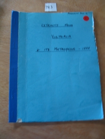 Book, Victoria and It’s Metropolis Past and Present Vol II (Printed1888), 1888