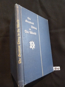Book, An Address, The Greatest Thing in the World, 1893